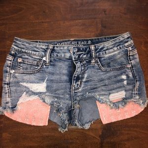 American Eagle Super Stretch Shortie Jean Shorts